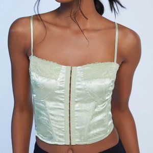 LA Hearts Satin Lace Corset 🤍